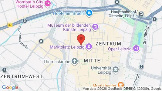 Apartments for rent i Leipzig - kort over placeringen