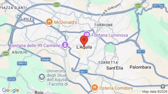 Apartments for rent i L'Aquila - kort over placeringen