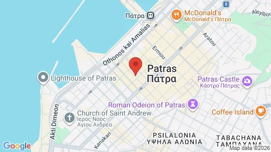 Apartments for rent i Patras - kort over placeringen