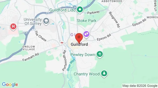 Houses for rent i Guildford - Surrey - kort over placeringen