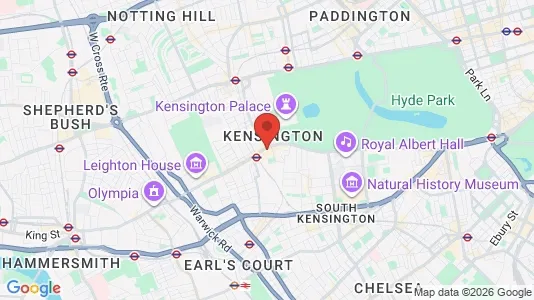 Houses for rent i London W8 - kort over placeringen