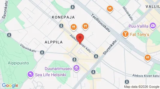 Rooms for rent i Helsinki Keskinen - kort over placeringen