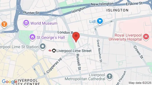 Apartments for rent i Liverpool - Merseyside - kort over placeringen