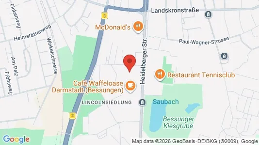 Apartments for rent i Darmstadt - kort over placeringen