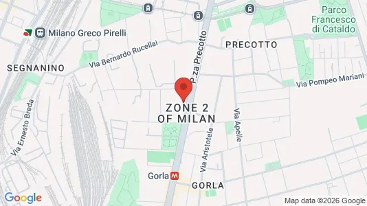 Apartments for rent i Milano Zona 2 - Stazione Centrale, Gorla, Turro, Greco, Crescenzago - kort over placeringen