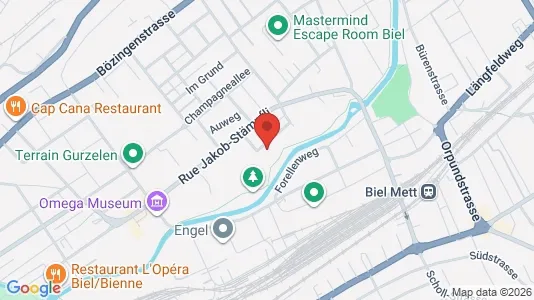 Apartments for rent i Biel - kort over placeringen