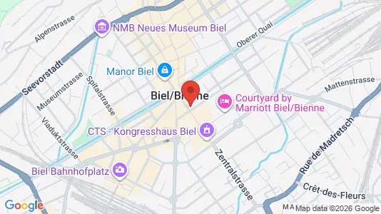 Apartments for rent i Biel - kort over placeringen