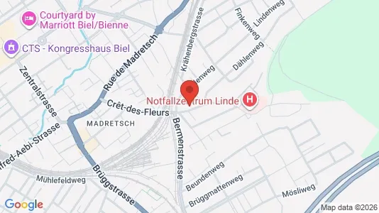 Apartments for rent i Biel - kort over placeringen
