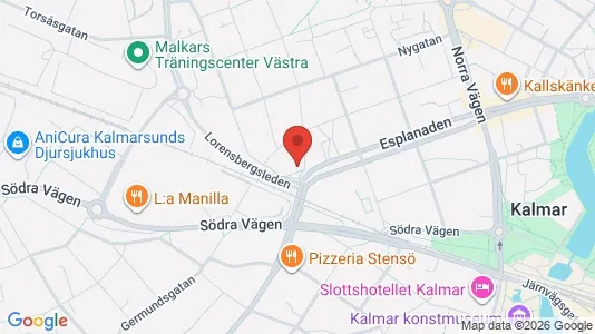 Rooms for rent i Kalmar - kort over placeringen