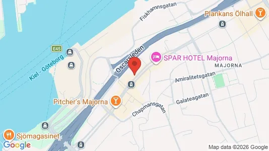 Apartments for rent i Majorna-Linné - kort over placeringen