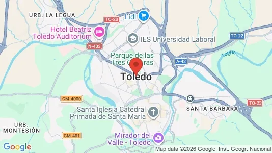 Apartments for rent i Toledo - kort over placeringen