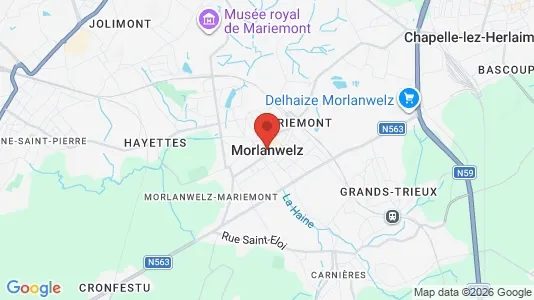 Houses for rent i Morlanwelz - kort over placeringen