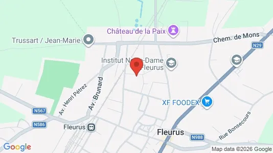 Apartments for rent i Fleurus - kort over placeringen