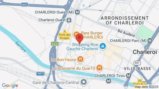 Apartments for rent i Charleroi - kort over placeringen