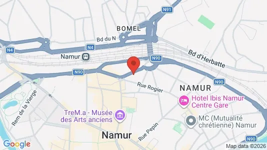 Apartments for rent i Namen - kort over placeringen