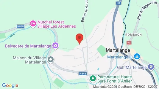 Apartments for rent i Martelange - kort over placeringen