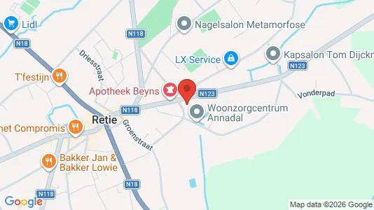 Apartments for rent i Retie - kort over placeringen
