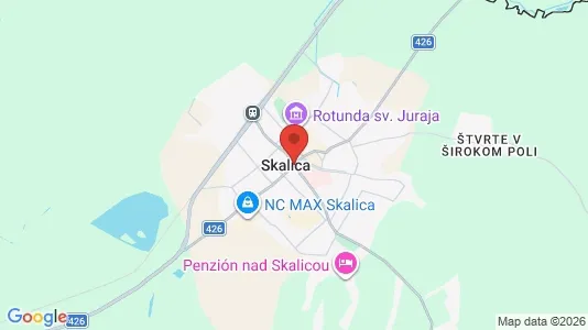 Apartments for rent i Skalica - kort over placeringen