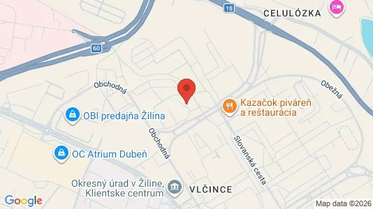 Apartments for rent i Žilina - kort over placeringen