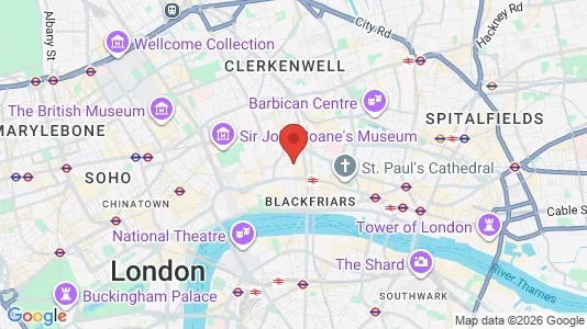 Apartments for rent i London EC4A - kort over placeringen