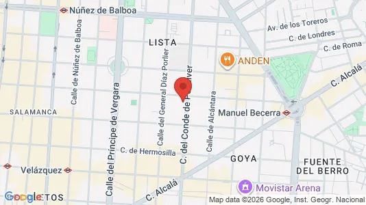 Apartments for rent i Madrid Salamanca - kort over placeringen
