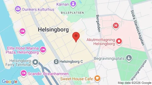 Apartments for rent i Helsingborg - kort over placeringen
