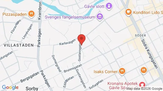 Apartments for rent i Gävle - kort over placeringen
