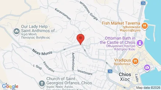 Apartments for rent i Chios - kort over placeringen
