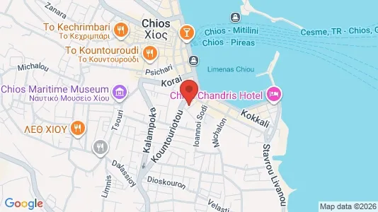 Apartments for rent i Chios - kort over placeringen