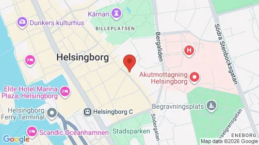 Apartments for rent i Helsingborg - kort over placeringen