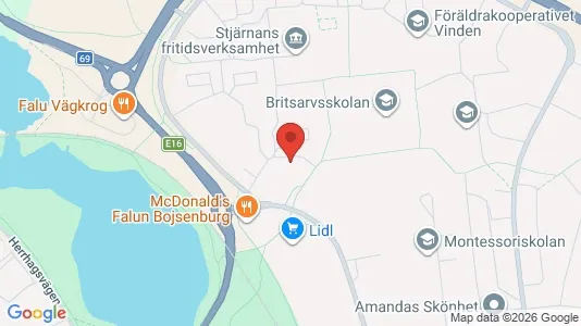 Apartments for rent i Falun - kort over placeringen
