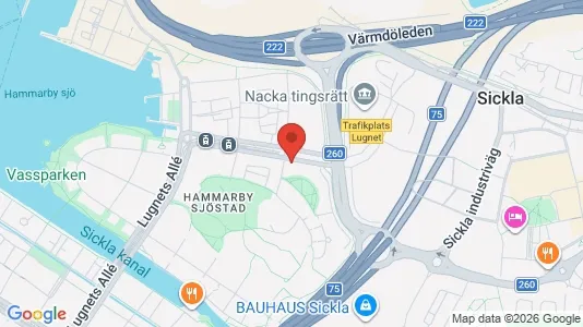 Apartments for rent i Hammarbyhamnen - kort over placeringen