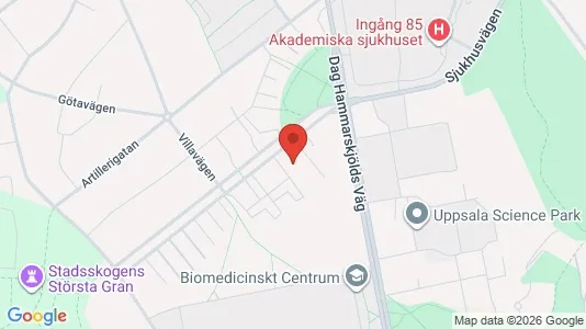 Apartments for rent i Uppsala - kort over placeringen