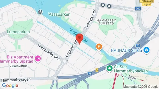 Apartments for rent i Hammarbyhamnen - kort over placeringen