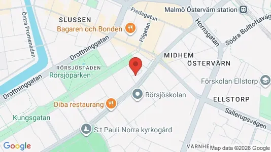 Apartments for rent i Malmö City - kort over placeringen