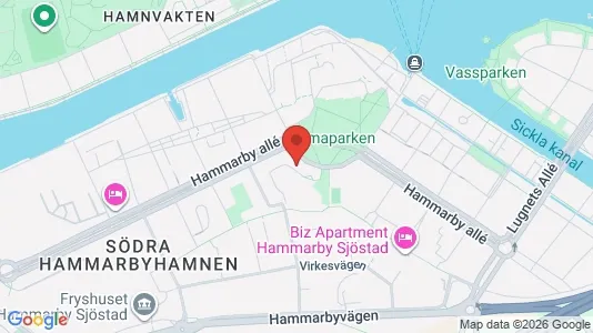 Apartments for rent i Hammarbyhamnen - kort over placeringen