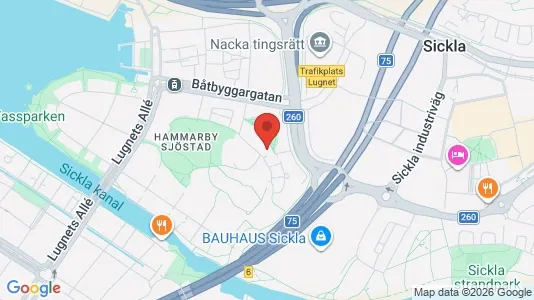 Apartments for rent i Hammarbyhamnen - kort over placeringen