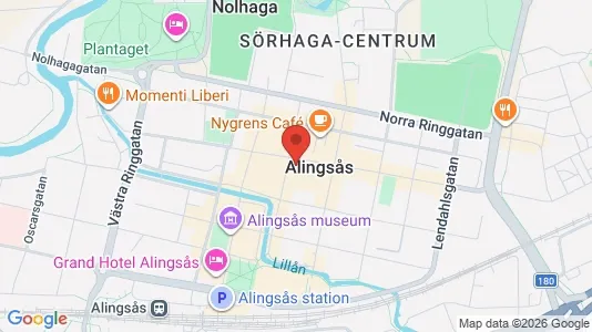 Apartments for rent i Alingsås - kort over placeringen