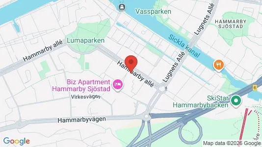 Apartments for rent i Hammarbyhamnen - kort over placeringen