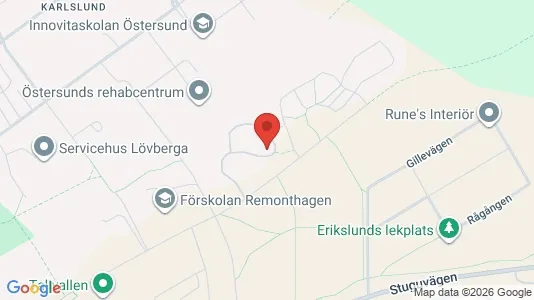 Apartments for rent i Östersund - kort over placeringen