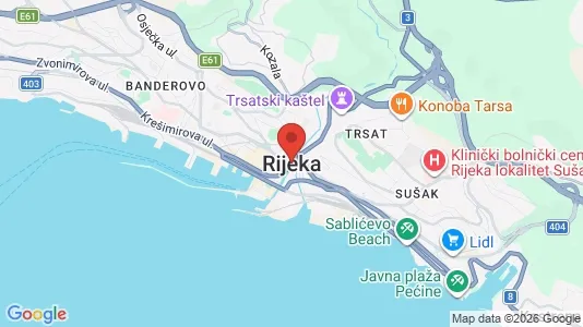 Apartments for rent i Rijeka - kort over placeringen