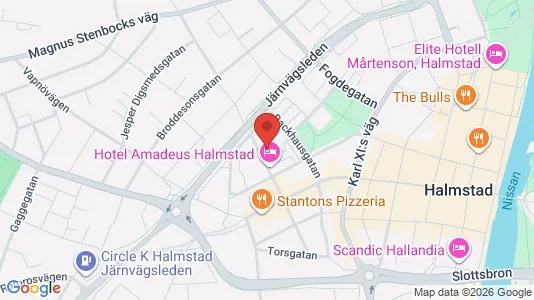 Apartments for rent i Halmstad - kort over placeringen