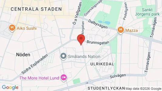 Apartments for rent i Lund - kort over placeringen