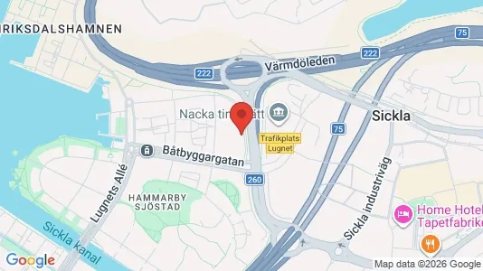 Apartments for rent i Hammarbyhamnen - kort over placeringen
