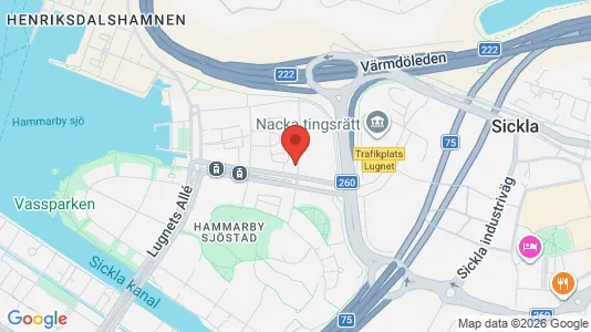 Apartments for rent i Hammarbyhamnen - kort over placeringen