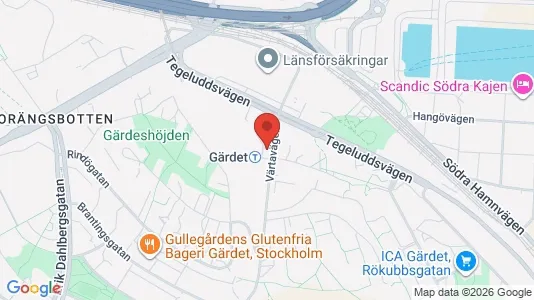 Apartments for rent i Gärdet/Djurgården - kort over placeringen