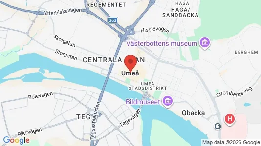Apartments for rent i Umeå - kort over placeringen
