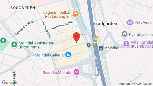 Apartments for rent i Mölndal - kort over placeringen