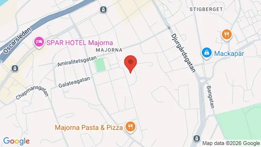 Apartments for rent i Majorna-Linné - kort over placeringen