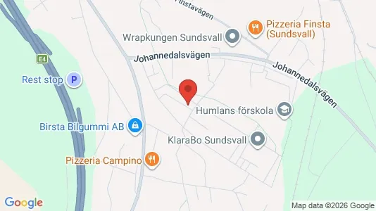 Apartments for rent i Sundsvall - kort over placeringen